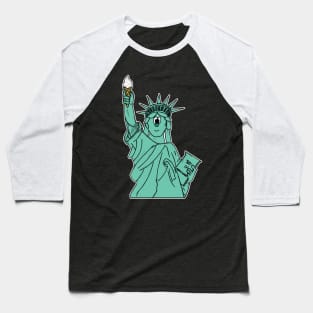 Statue Of Liberty Ice Cream Independence 4th July Baseball T-Shirt